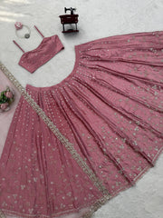 Beautiful Designer Japan Satin Coding Dori With Sequence Work Lehenga Choli