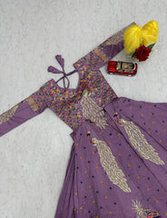 Festival Special Pure Vichitra Thread & Sequence Work Crop Top