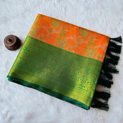 Beautiful Dharmavaram Soft Banarsi Tissue Fabric Saree