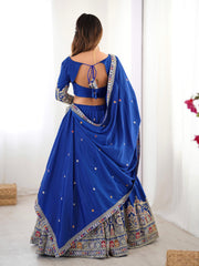 Beautiful Crep Silk Coding Dori With Thread & Sequence Work Lehenga Choli