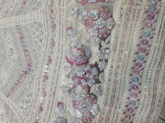 Fabulous White Colour Net Partywear Reception Special Lehenga Choli