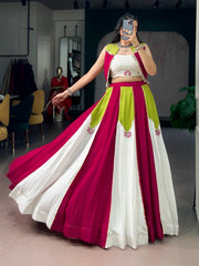 Navratri Special Pure Rayon Lehenga Choli With Jacket