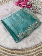 Party-wear Jimmy Choo Khatli Cut Dana Handwork Saree