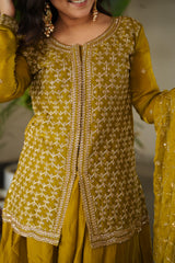 Beautiful Designer Fendy With Rich Beads Embroidered Work Dress