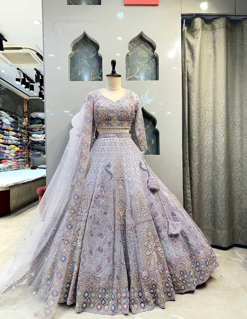 Beautiful Soft Net Embroidery Sequence Work Lehenga Choli
