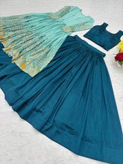 Festival Special Pure Vichitra Crop Top