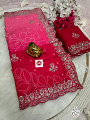 Beautiful Soft Chinon Silk Digital Printed Saree