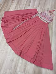 Wedding Special Indo Western Georgette Lehenga Shrug With Stitched Blouse