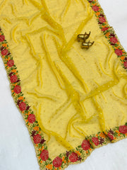 Beautiful Tissue Silk Butti Silk Embroidery Work Saree