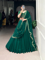 Bride Maid's  Special Georgette Thread With Embroidery Work Lehenga Choli