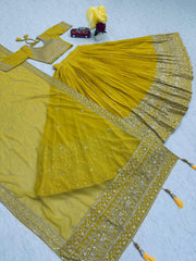 Festival Special Georgette Embroidery Thread & Sequence Work Lehenga Choli