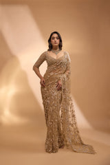 Party-wear Bollywood Style Sequence & Thread Embroidery Work Saree