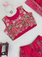 Designer Elegant Tibby Silk Ethnic Wear Sharara Set