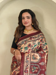 Beautiful Malai Cotton Printed Saree