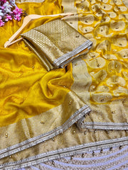Beautiful Banarasi Tissue Silk Ghungroo Wali Saree