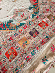 Beautiful Luxurious Pachmina Dyed Vantara Piping Saree