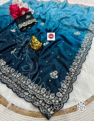 Beautiful Soft Chinon Silk Digital Printed Saree