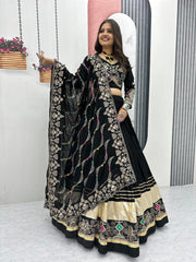 Navratri Special Pure Cotton Embroidery Thread & Sequence Work Lehenga Choli