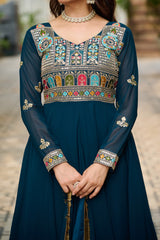 Beautiful Festival Special Blooming With Sequence & Multi Thread Embroidered Gown