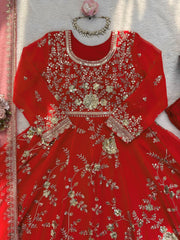 Beautiful Georgette Thread With Sequence Work Gown