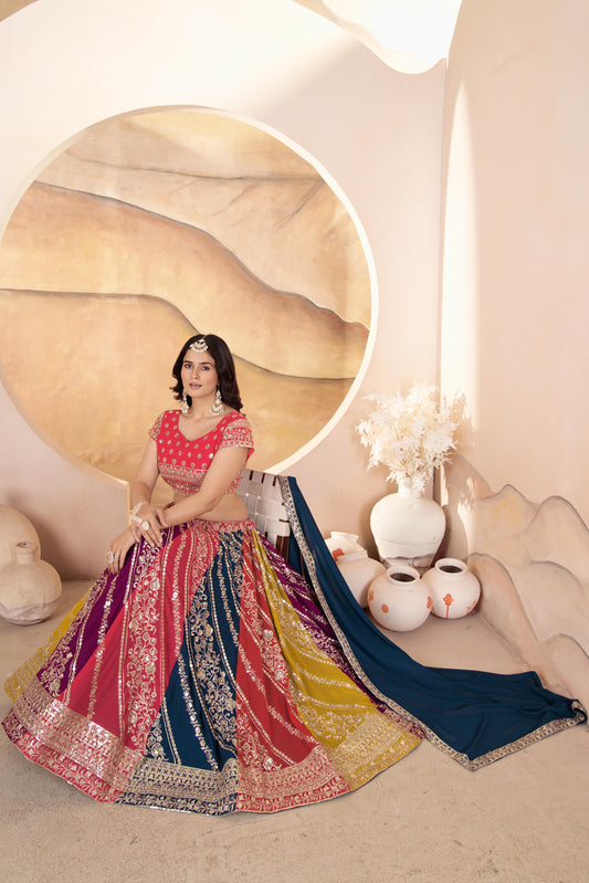 Festival Special Georgette Embroidery Sequence Work Lehenga Choli