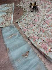 Festive Special Tabby Silk Pearl Embroidery Sequence Work Lehenga Choli