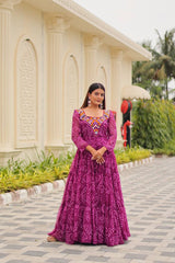 Navratri Special Georgette Gamathi Work Gown