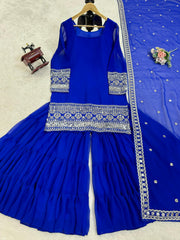Beautiful Party-wear Georgette Sequence Work Sharara