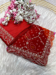 Elevate Your Style With Our Stunning Georgette Bandej Saree