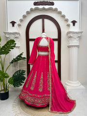 Festive Special Chinnon Silk Sequence Work Lehenga Choli