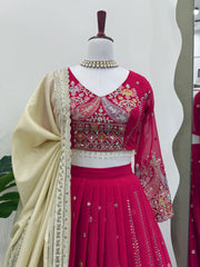 Beautiful Georgette Thread & Sequence Work Lehenga Choli