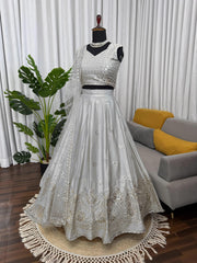 PartyWere Japan Satin Sequence Work Lehenga Choli