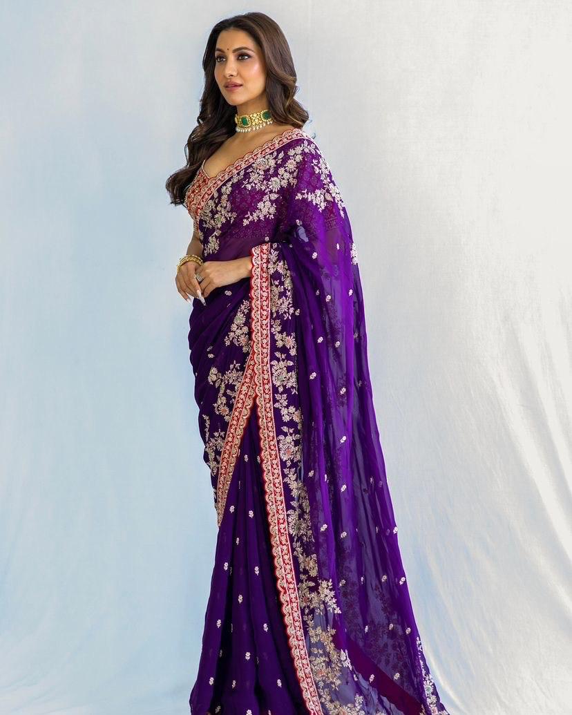 Beautiful Bollywood Soft Rangoli Blooming Silk Saree