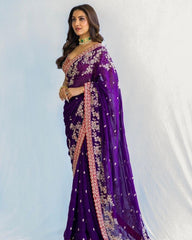 Beautiful Bollywood Soft Rangoli Blooming Silk Saree