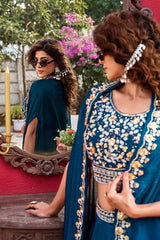 Wedding Special Vichitra Silk Lehenga Choli With Shrug