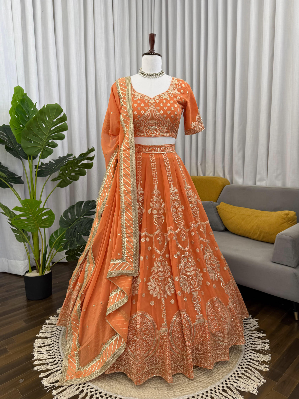 Beautiful Georgette Thread With Sequence Work Lehenga Choli
