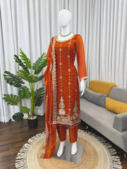 Designer Fendy Silk Sequence Work Salwar Suit