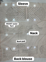 Party-wear Net Beads Sequence & Pearl Embroidery Work Saree