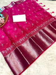 Elegance & Tradition Organza Silk Embroidery All Over Saree