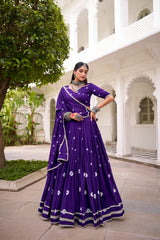 Navratri Special Traditional Chanderi Bandhani Printed Lehenga Choli
