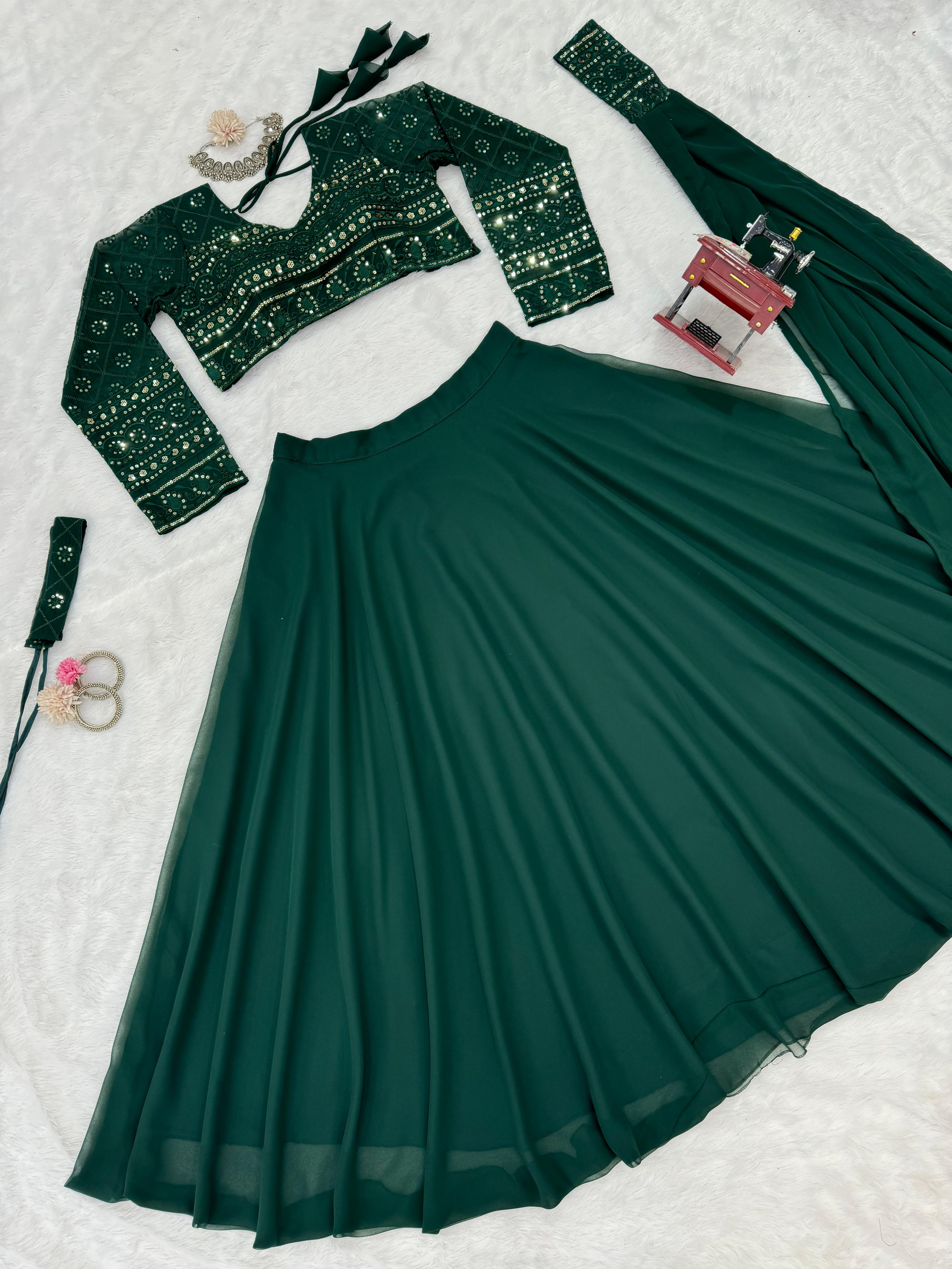 Indo Western Georgette Lehenga Choli