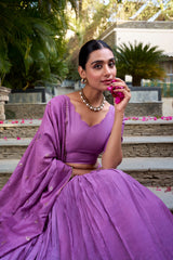 Beautiful Pure Chanderi Zari Weaving Work Lehenga Choli