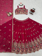 Beautiful Festival Special Georgette Thread With Sequence Work Lehenga Choli