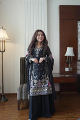 Party-wear Georgette Sequence Embroidery Work Suit