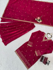 Elegant Ethnic Jimmy choo Thread With Sequence Work Suit