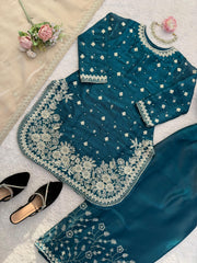 Elegant Ethnic Wear Gmy Silk Pearl work Suit