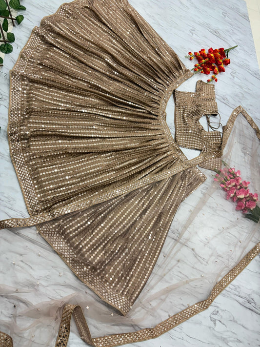 Bride's Reception Special Karishma Silk Embellished With Beautiful & Embroidery Work Lehenga Choli