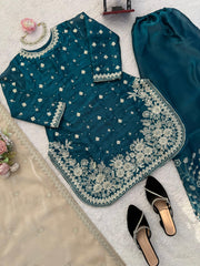 Elegant Ethnic Wear Gmy Silk Pearl work Suit