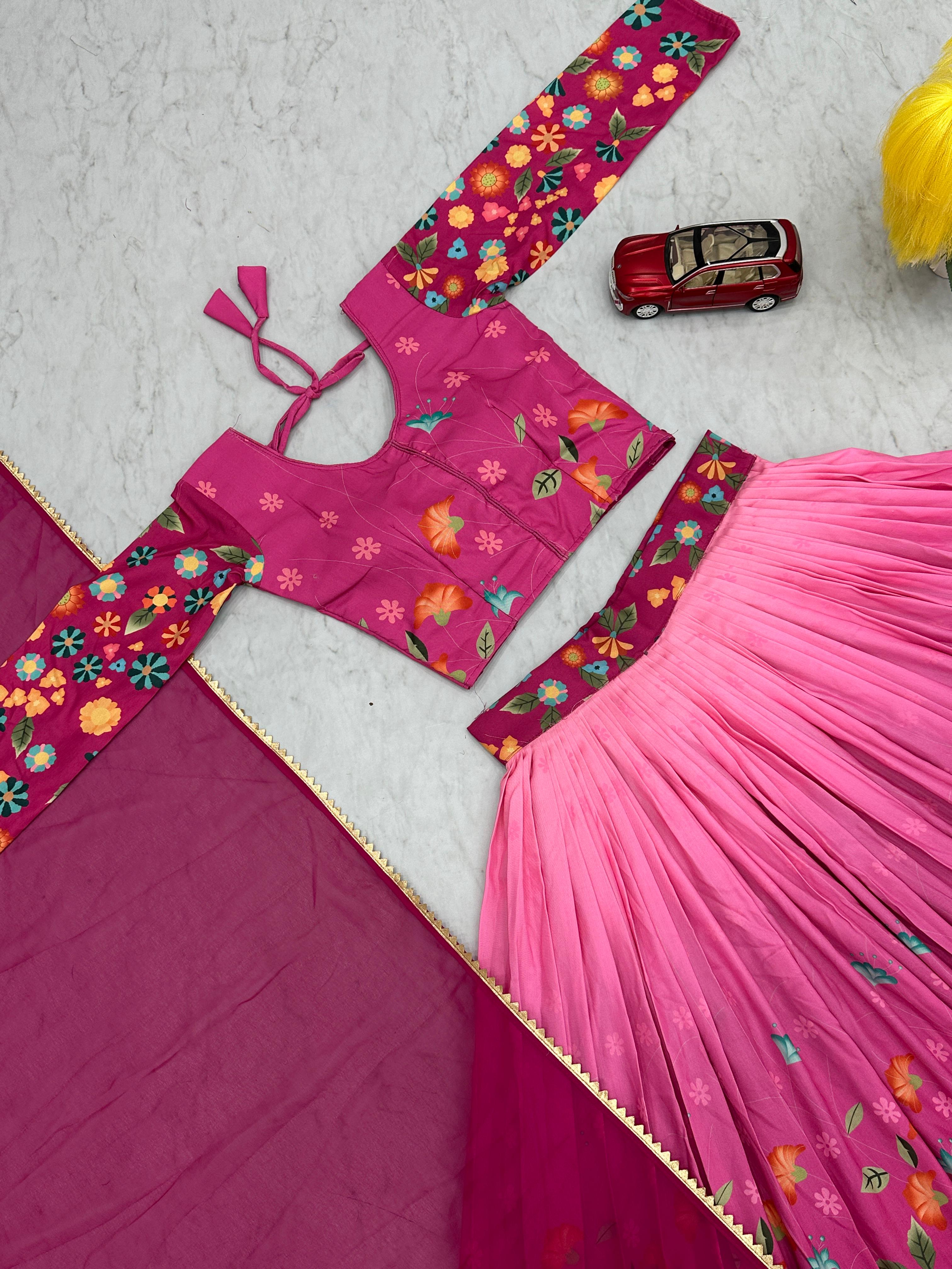 Beautiful Cotton Kalamkari Printed Lehenga Choli