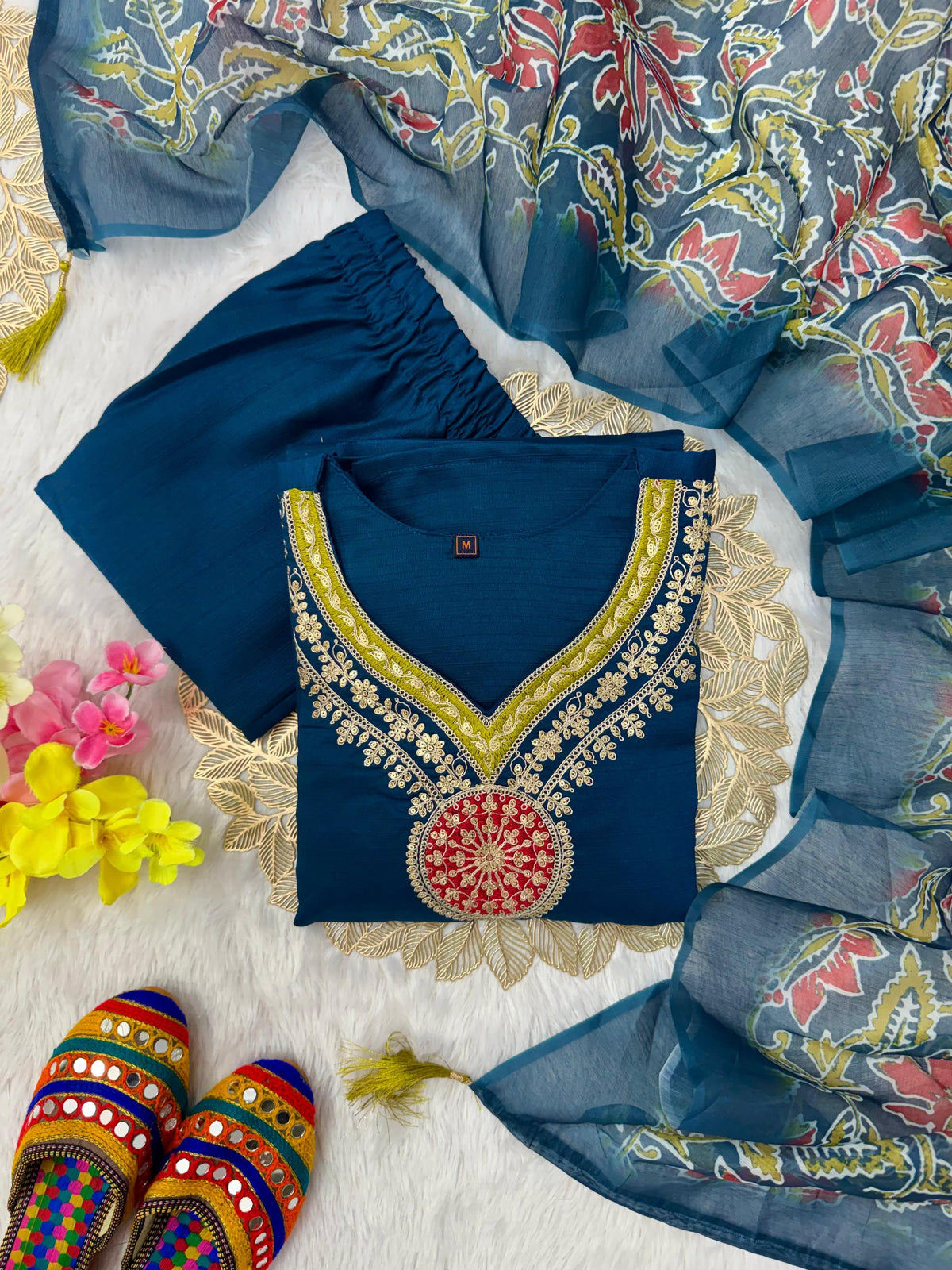 Beautiful Vatican Silk With Embroidery Sequence Work Dress